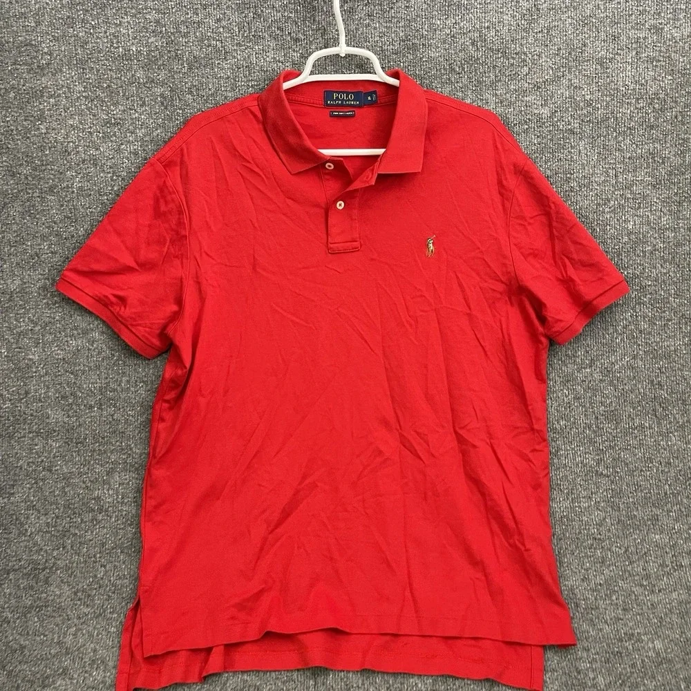 Polo Ralph Lauren Polo Shirt Mens Sz XL Pima Soft Golf Short Sleeve Red